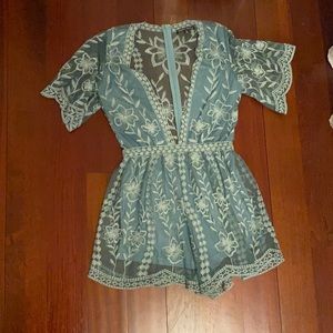 Bohemian lace romper